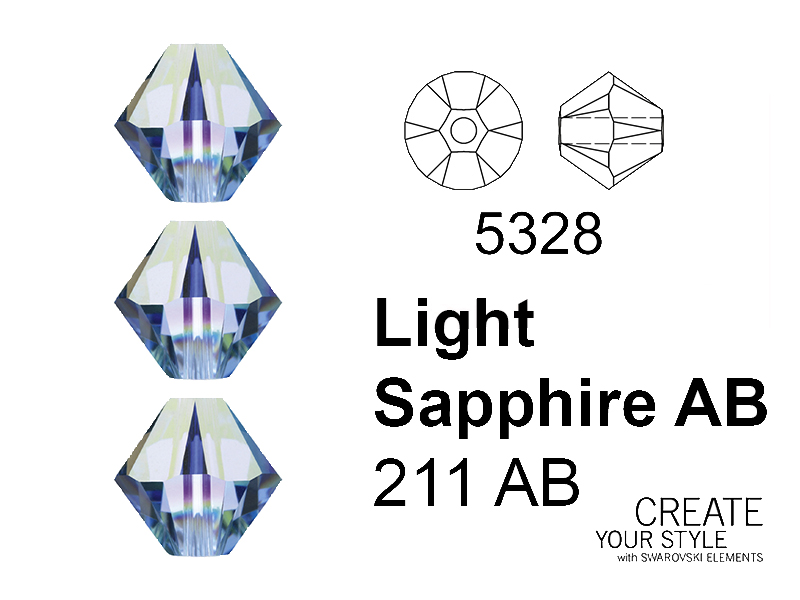 Swarovski Bicono LIGHT SAPPHIRE AB - 5328
