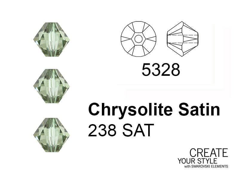 Swarovski Bicono CHRISOLITE SATIN - 5328