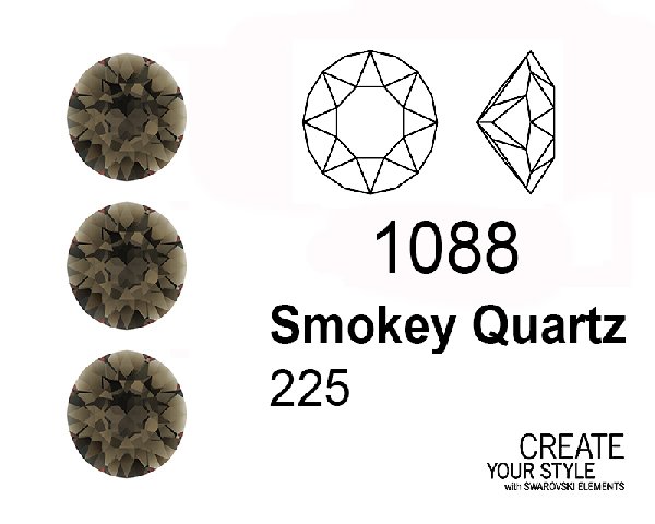 Swarovski Gemma Tonda Conica SMOKEY QUARTZ - 1088