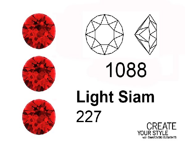 Swarovski Gemma Tonda Conica LIGHT SIAM - 1088