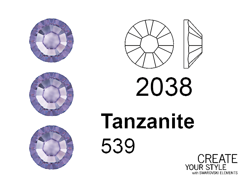 Swarovski Strass Termoadesivo TANZANITE - 2038