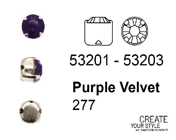 Swarovski Strass da cucito PURPLE VELVET - 53201 - 53203