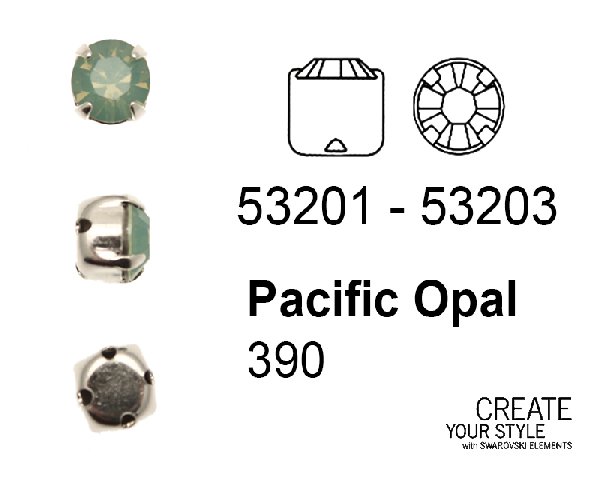 Swarovski Strass da cucito PACIFIC OPAL - 53201 - 53203
