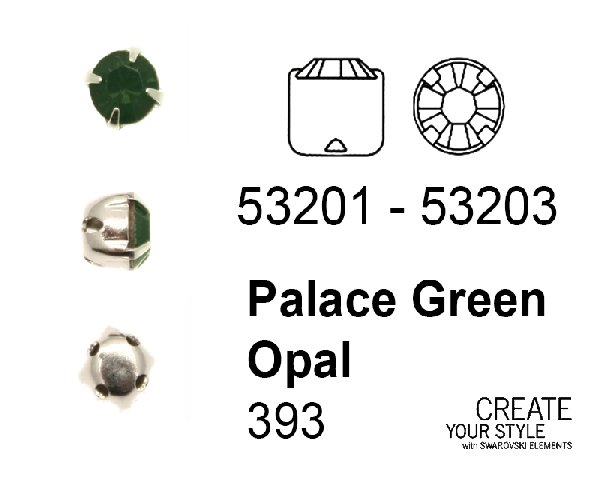 Swarovski Strass da cucito PALACE GREEN OPAL - 53201 - 53203