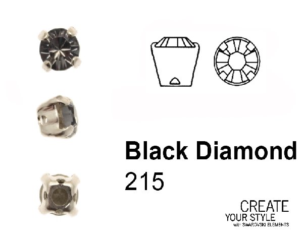 Swarovski Strass da cucito BLACK DIAMOND