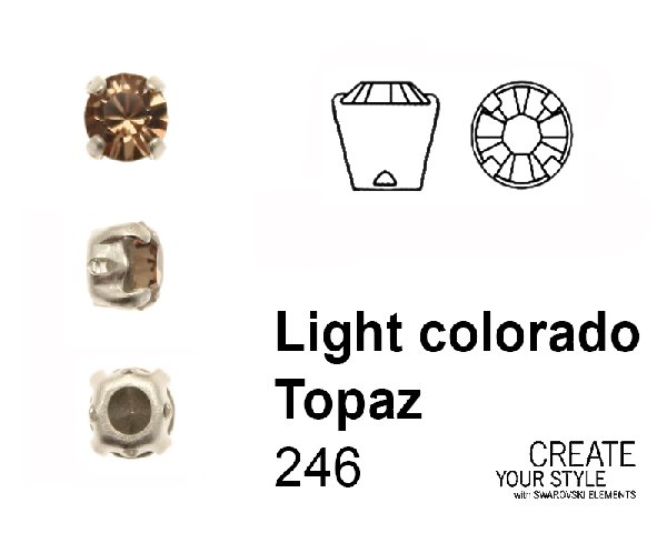 Swarovski Strass da cucito LIGHT COLORADO TOPAZ