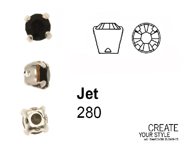 Swarovski Strass da cucito JET