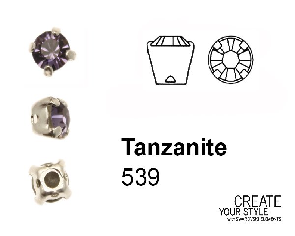 Swarovski Strass da cucito TANZANITE