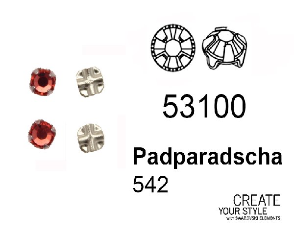 Swarovski Strass da cucito PADPARADSCHA - 53100