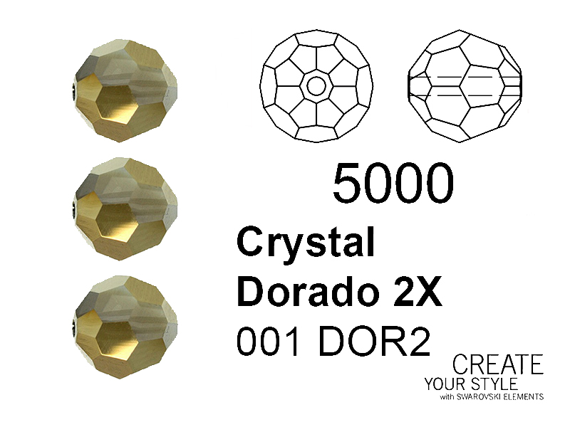 Swarovski Tondo Sfaccettato CRYSTAL DORADO 2X - 5000