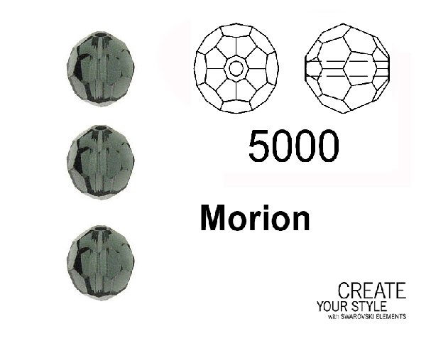 Swarovski Tondo Sfaccettato MORION - 5000