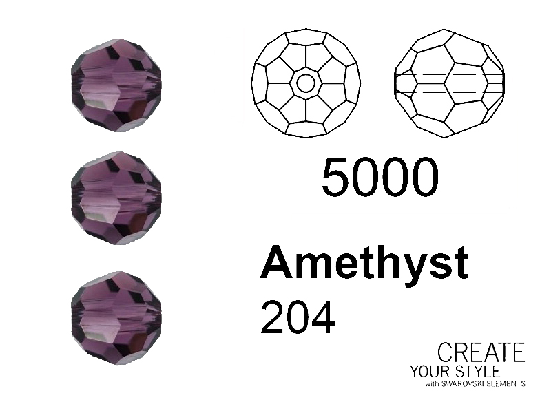 Swarovski Tondo Sfaccettato AMETHYST - 5000