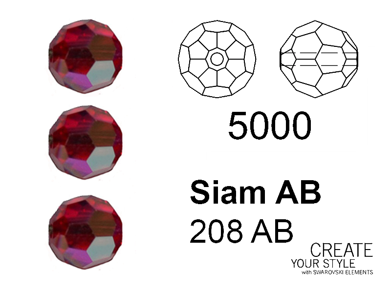 Swarovski Tondo Sfaccettato SIAM AB - 5000