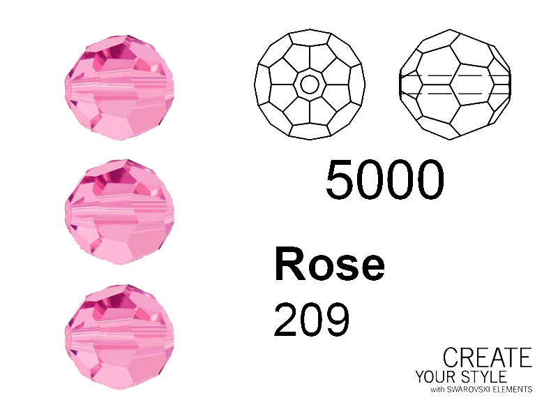 Swarovski Tondo Sfaccettato ROSE - 5000