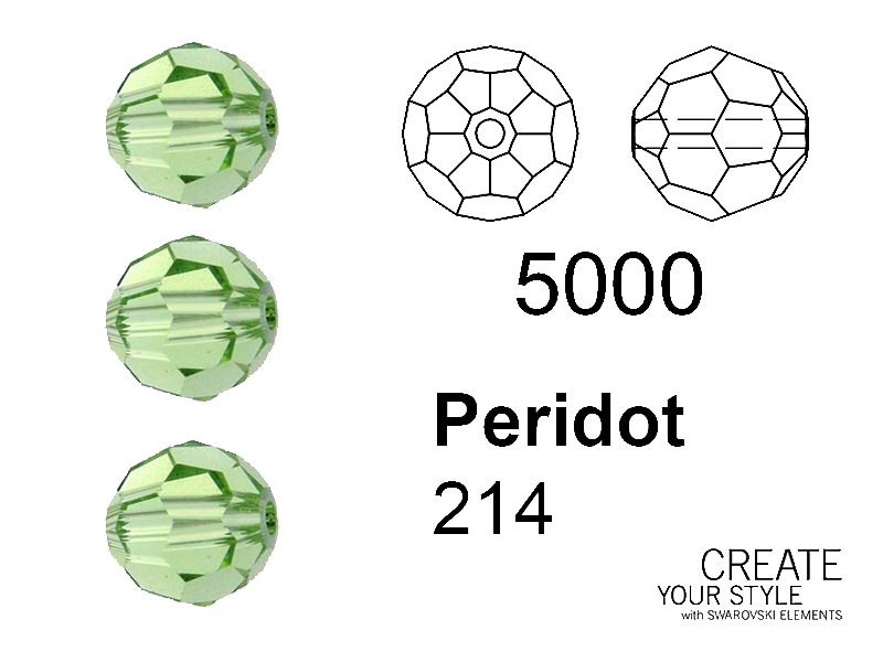 Swarovski Tondo Sfaccettato PERIDOT - 5000
