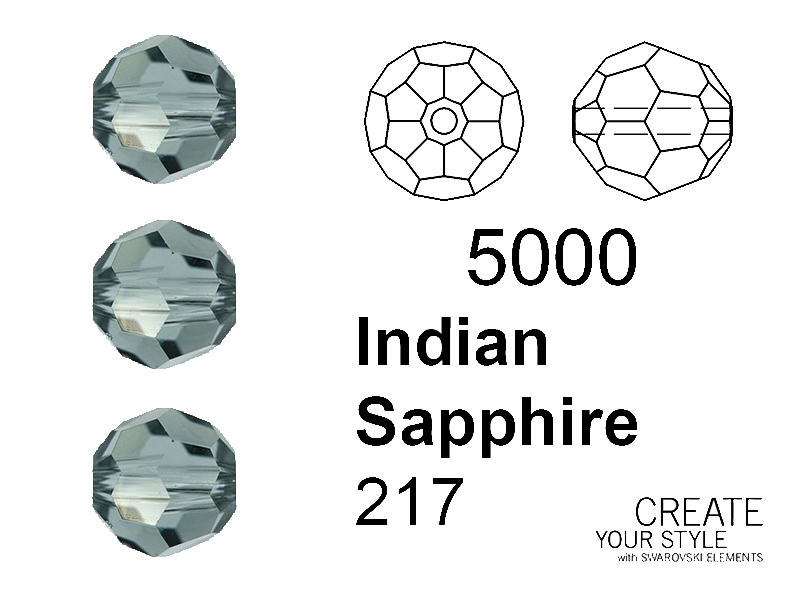 Swarovski Tondo Sfaccettato INDIAN SAPPHIRE - 5000