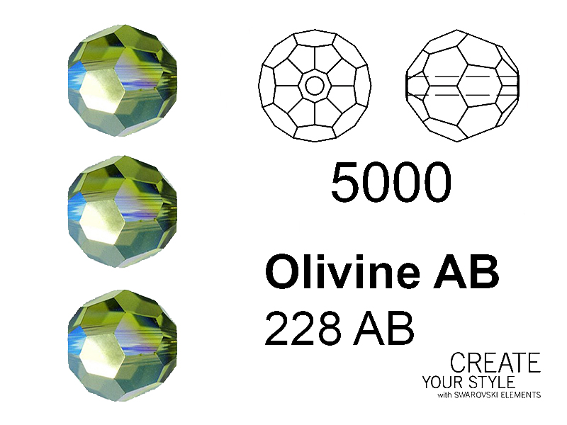 Swarovski Tondo Sfaccettato OLIVINE AB - 5000