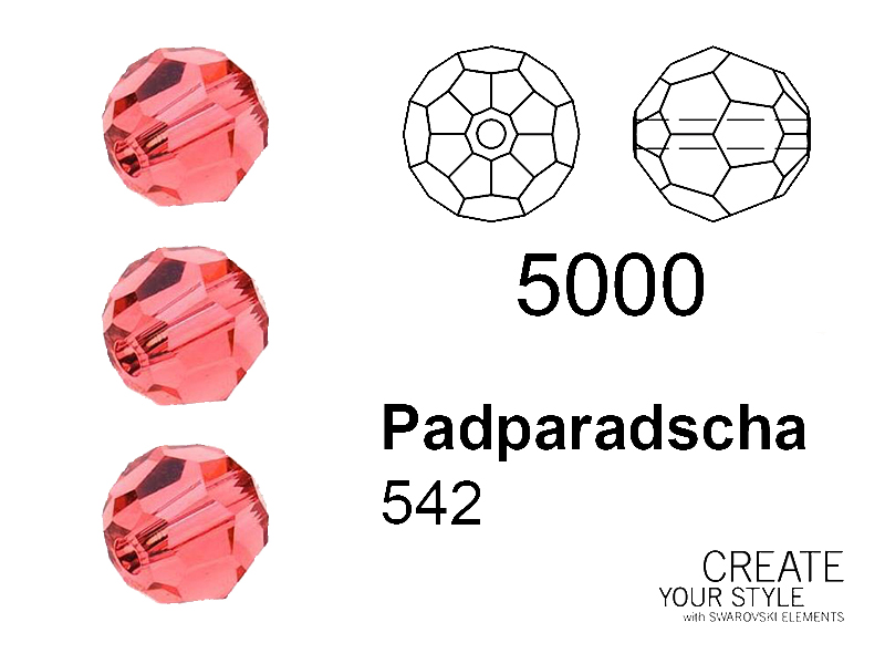 Swarovski Tondo Sfaccettato PADPARADSCHA - 5000