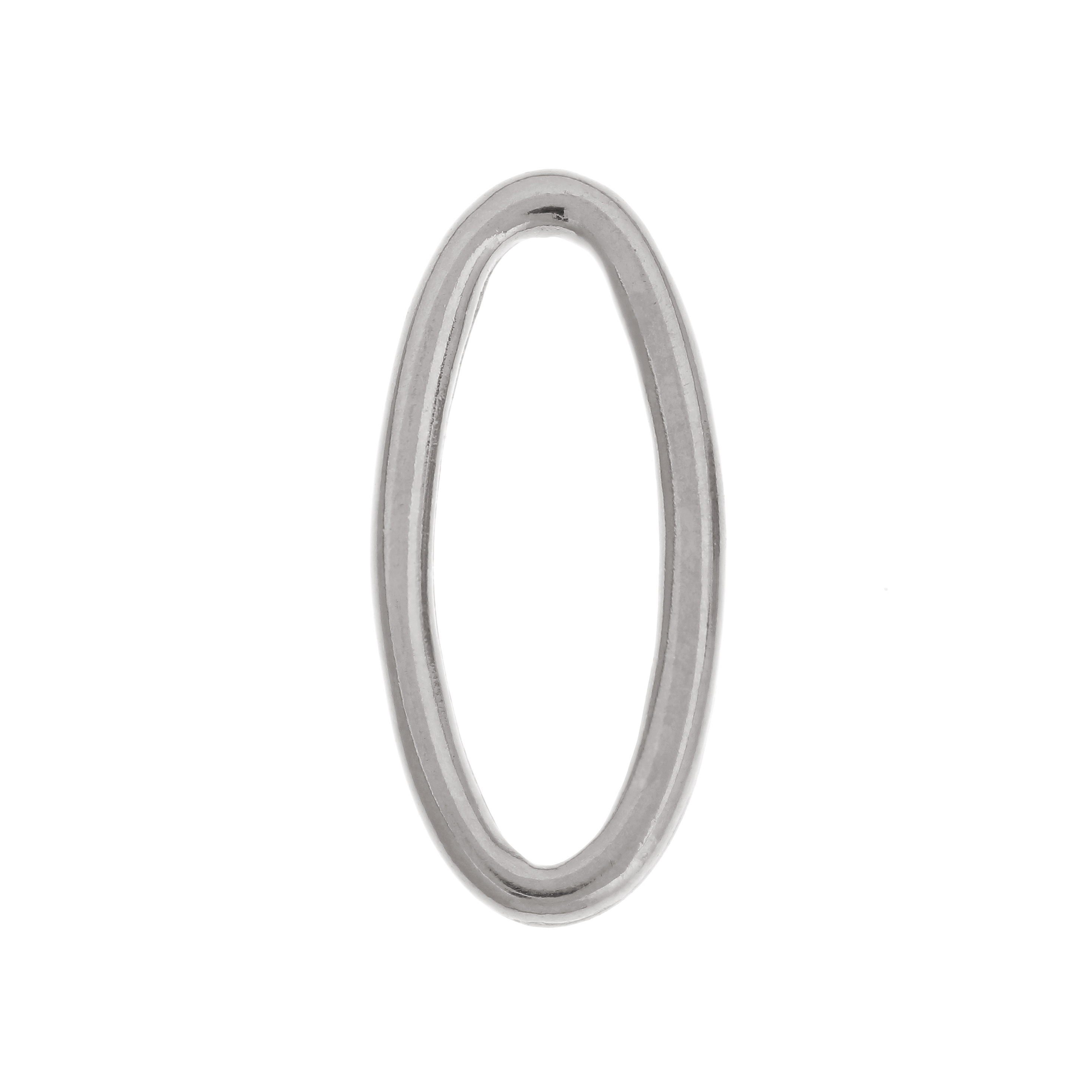 Anello ovale chiuso liscio, 33x15 mm.