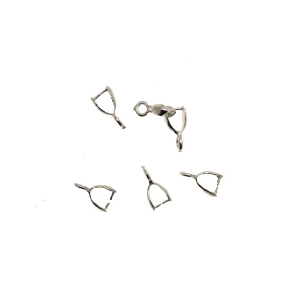 Ferma ciondolo liscio con un anello, 6x9,5 mm.