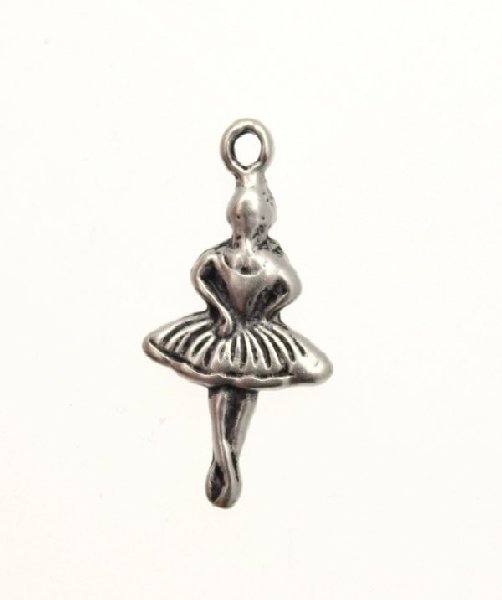 Ciondolo a forma di ballerina piccola piatta 12x20 mm.