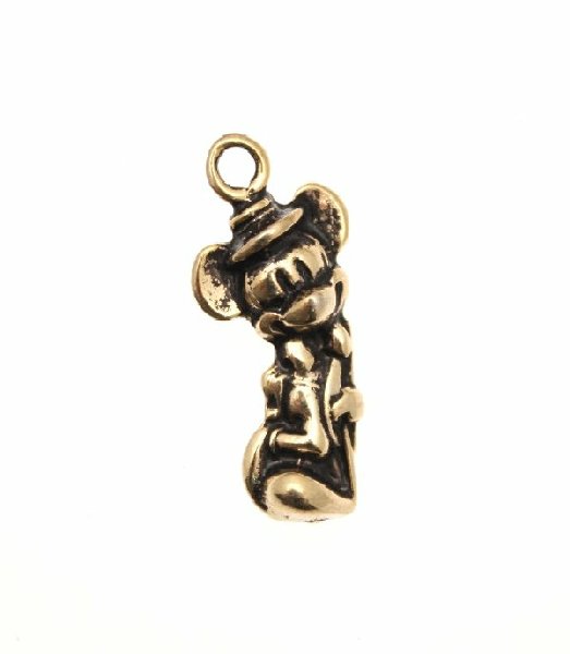 Ciondolo a forma di Topolino bombato 25x12 mm.