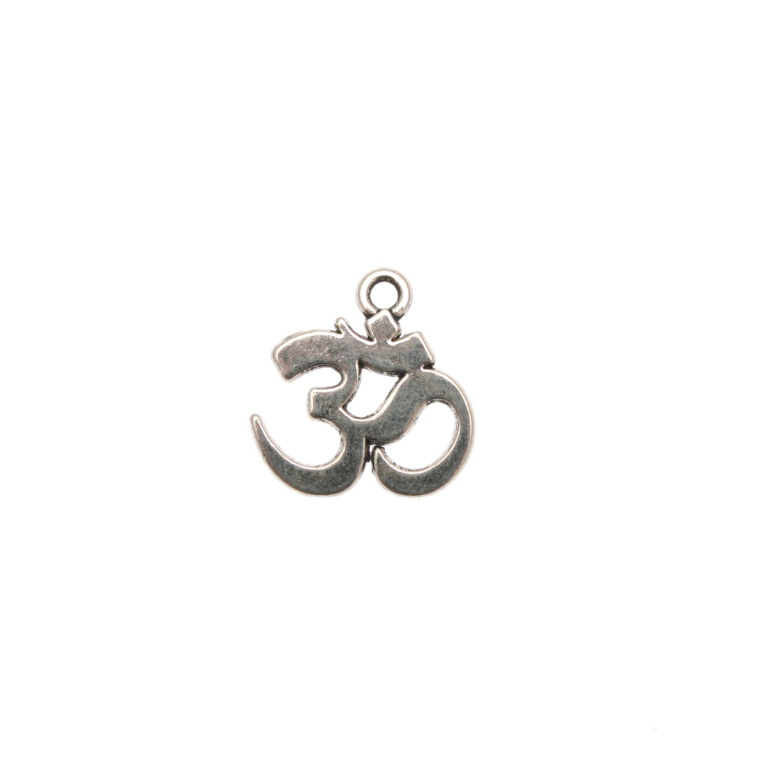 Ciondolo a forma di "OM", 20x17 mm. Argento Anticato