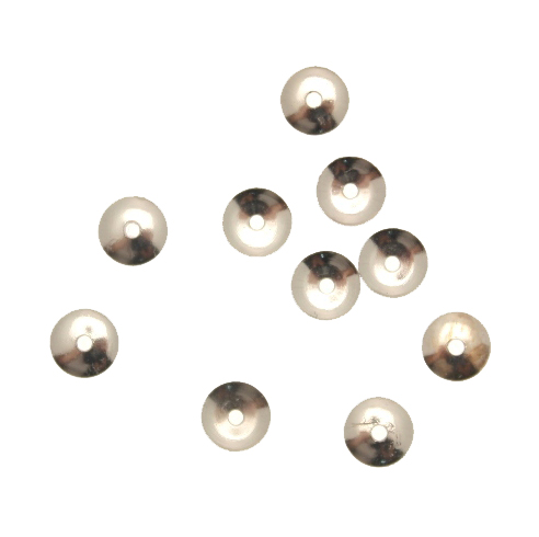 Coppetta tonda liscia sottile, diametro 6 mm.