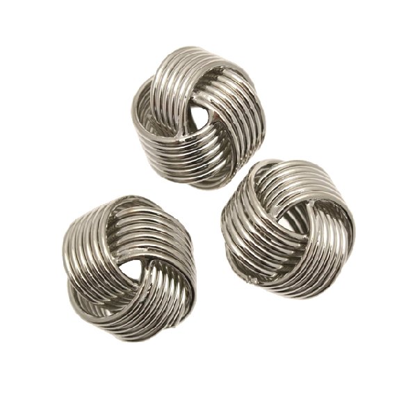 Distanziatore a forma di nodo,  13x8 mm.