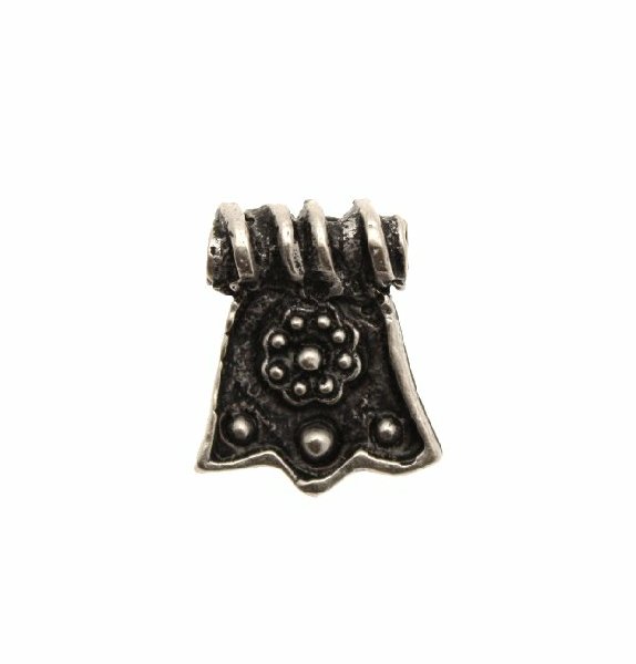 Distanziatore a forma di tubo con bandiera smerlettata, 11x14 mm.