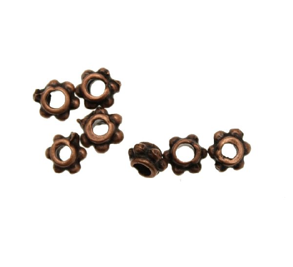 Distanziatore a rondella alta a fiore mignon, 5x2,8 mm.