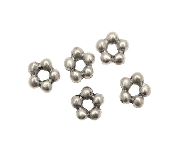 Distanziatore a rondella piatta formata da cinque pallini, 8x2,6 mm.