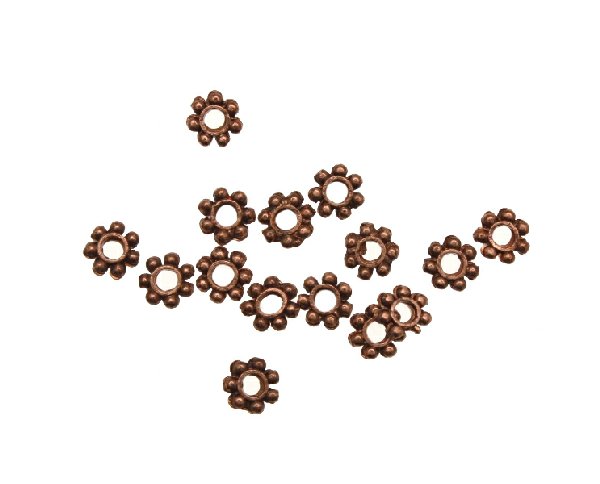 Distanziatore a rondella piatta a fiore mignon, 4x0,9 mm.
