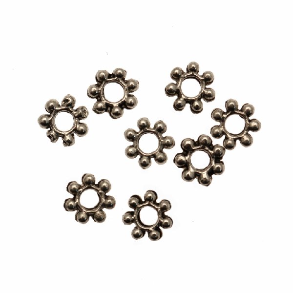 Distanziatore a rondella piatta a fiore mignon, 4x0,9 mm.