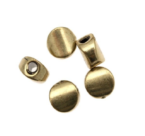 Distanziatore a forma di tondo piatto liscio, 8x4,7 mm.