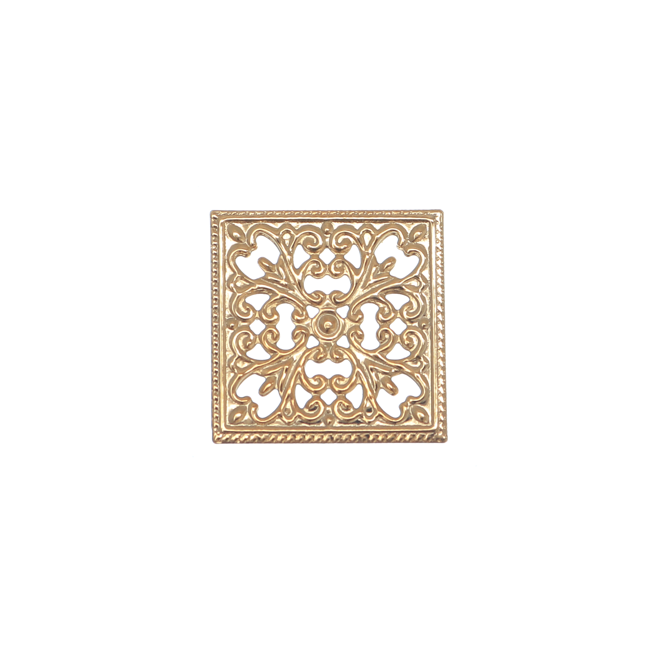 Filigrana quadrata piatta sottile, 19mm.