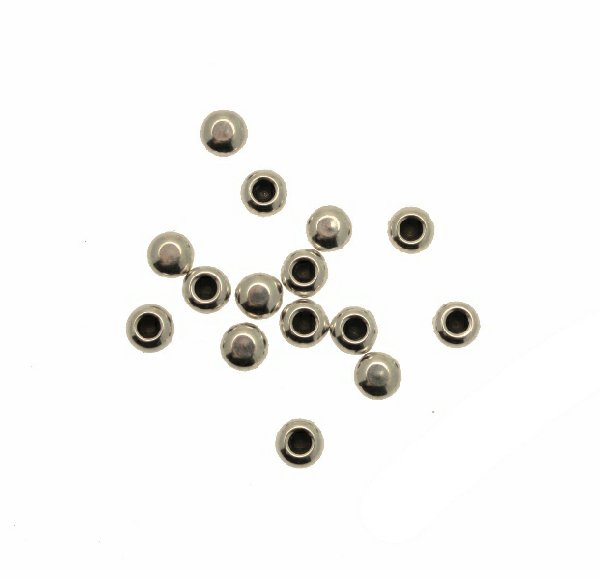 Terminale per cordoncini a forma di pallina schiacciata, 4 mm.