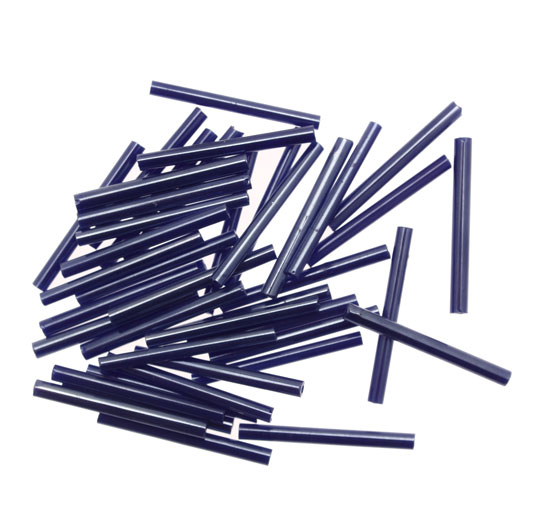 Baguette lunga, in vetro, diametro, 3 mm., lunga 25 mm., colore BLU