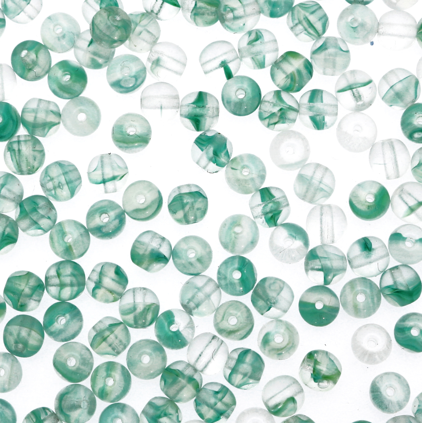 Palla, 5 mm., Verde crisolite sfumato