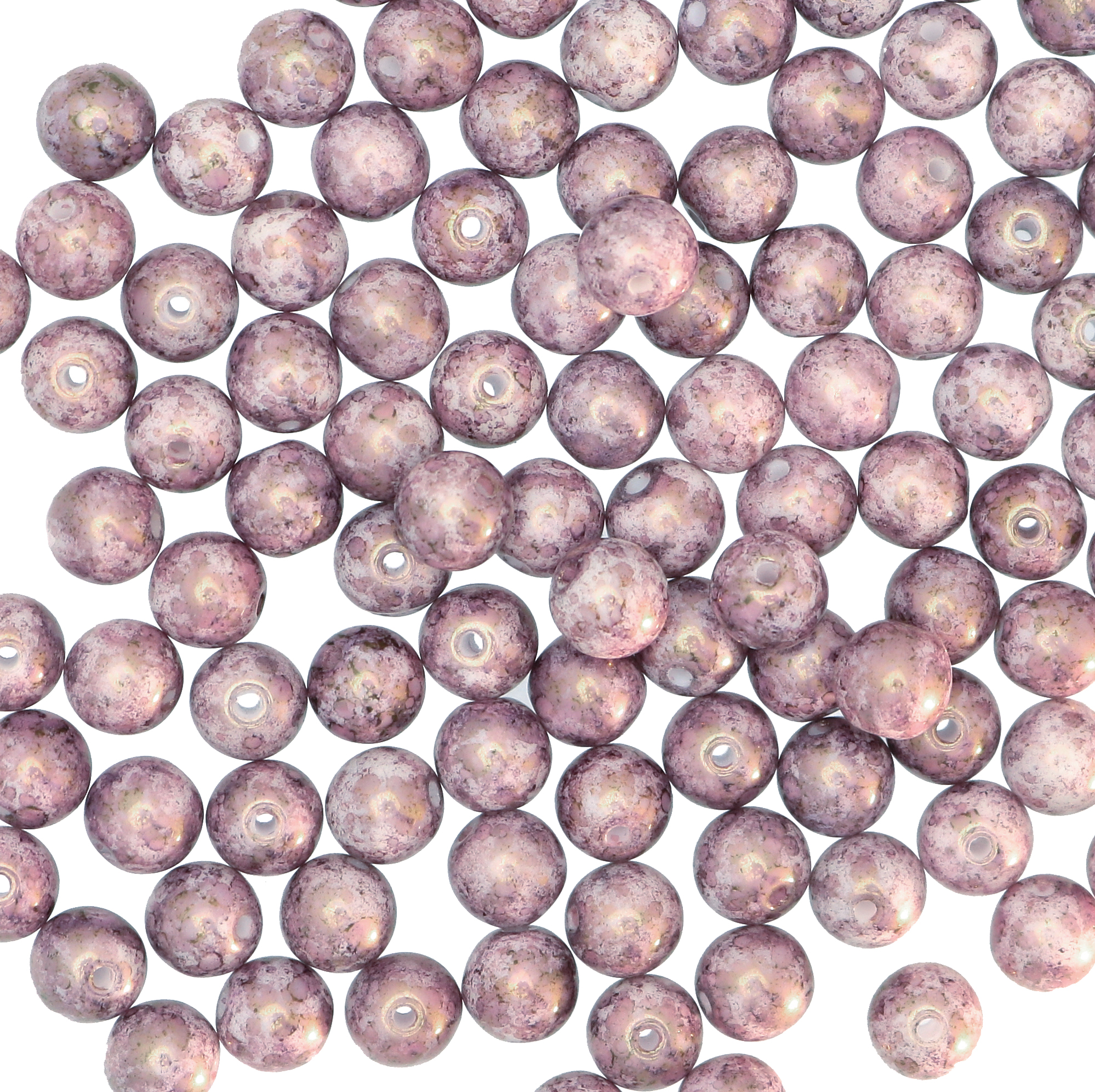 Palla, 6 mm., Ametista marmorizzato