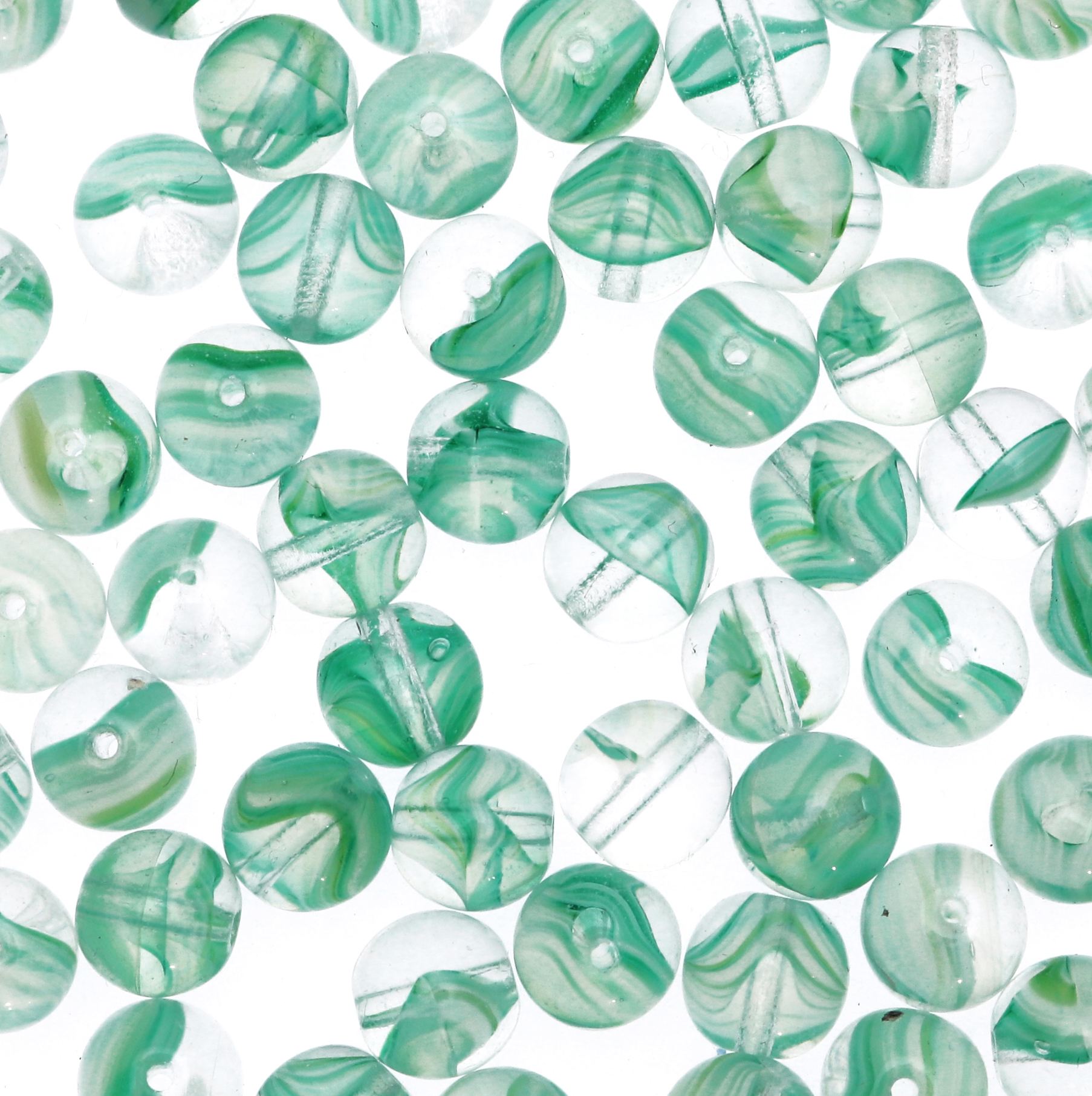 Palla, 8 mm., Verde crisolite sfumato