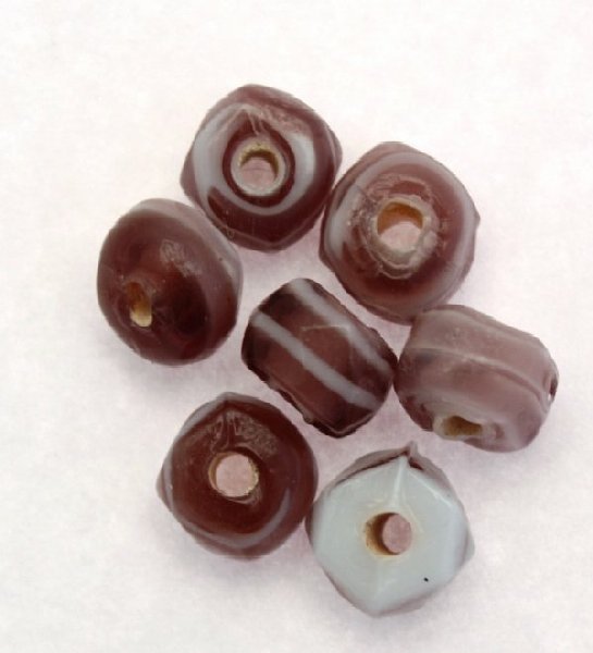 Rondella mini, 6x4 mm., Ametista indiano sfumato in bianco