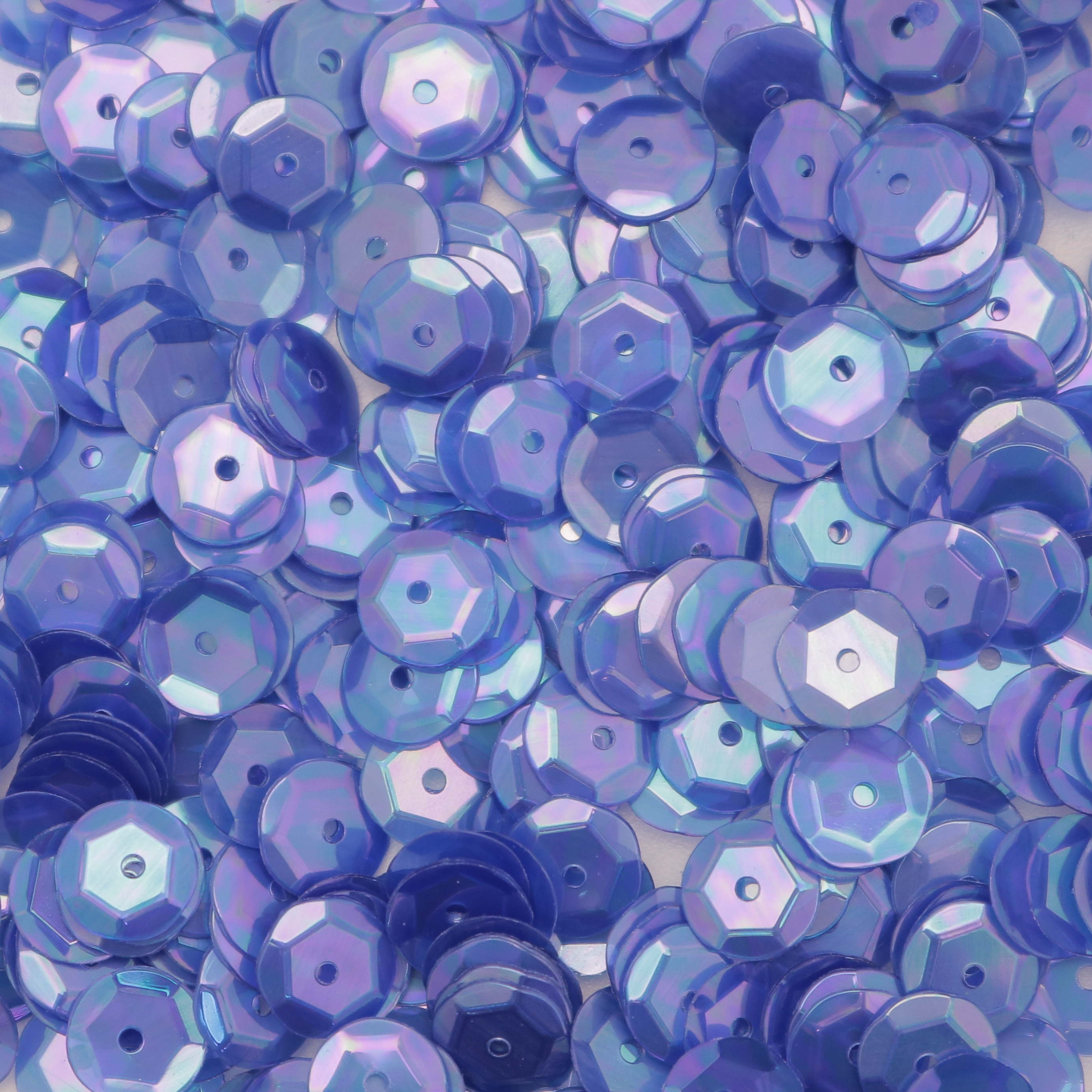 Paiette tonde, diametro 6 mm., colore Blu AB