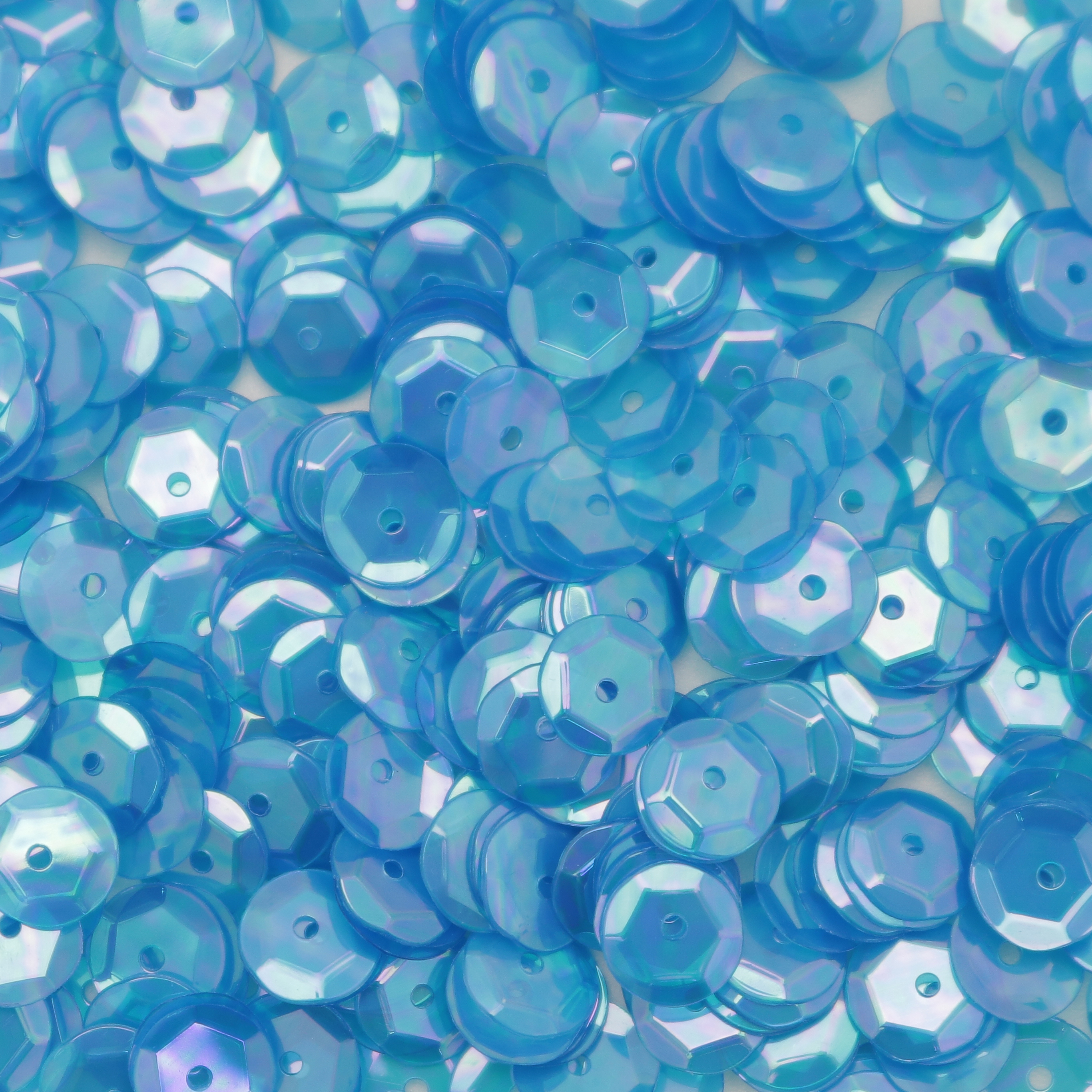 Paiette tonde, diametro 6 mm., colore Azzurro AB