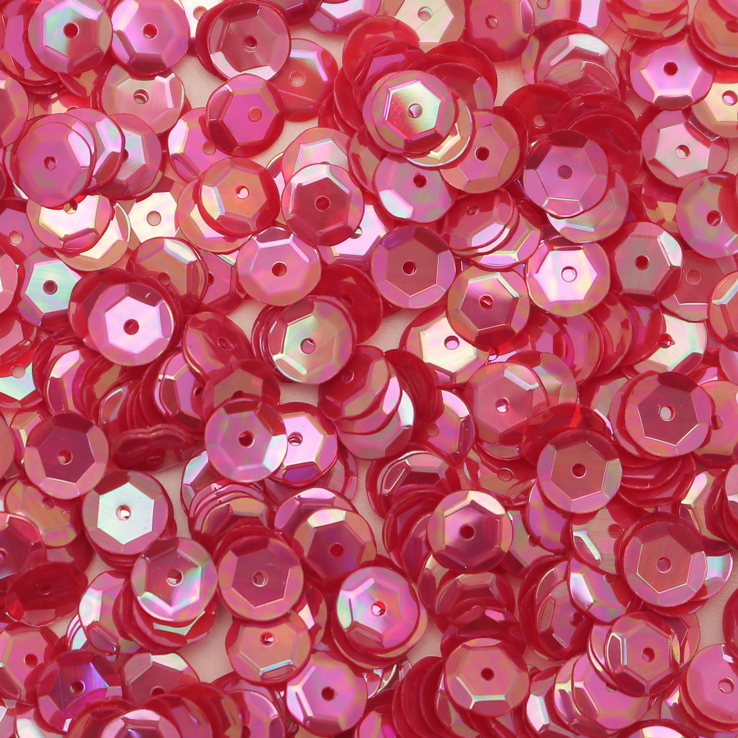 Paiette tonde, diametro 6 mm., colore Rubino AB