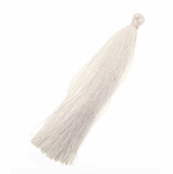 Nappina in poliestere, lunga circa 9,5 cm., colore BIANCO