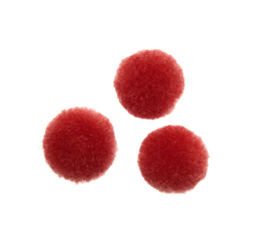 Pon Pon, in poliestere, tondo, diametro 15 mm., colore INDIAN PINK