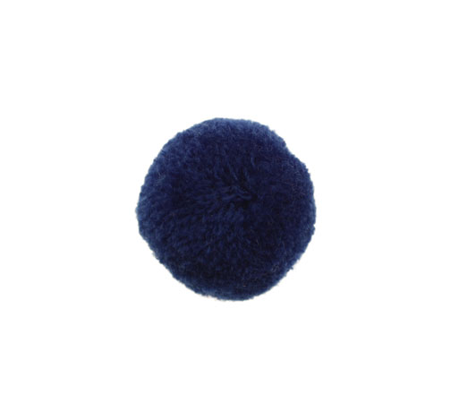 Pon Pon, in poliestere, tondo, diametro 28 mm., colore BLU ELETTRICO
