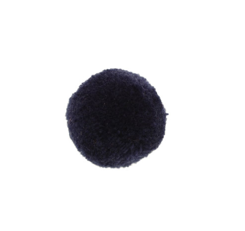 Pon Pon, in poliestere, tondo, diametro 28 mm., colore BLU SCURO
