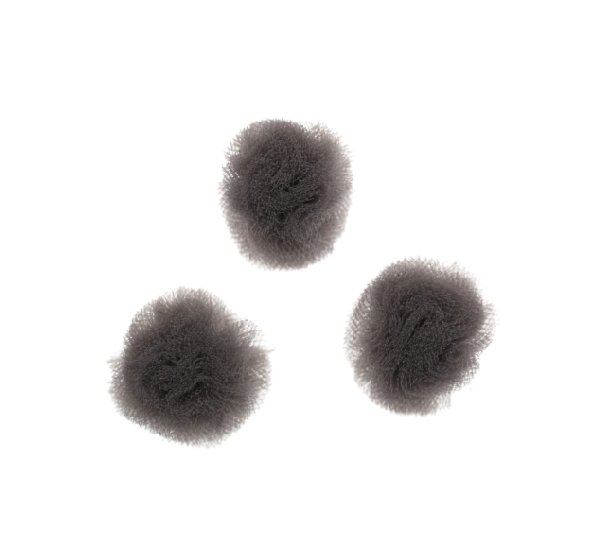 Pon Pon, in tulle, tondo, diametro 20 mm., colore GRIGIO